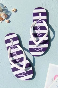 Buy 🎉 Cupshe Long Island Striped Flip Flops 👏