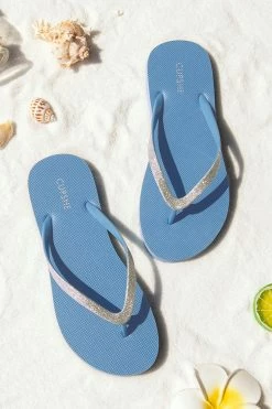 Budget 🤩 Cupshe Azure Blue Flip Flops 👍