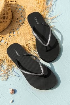 Coupon 😀 Cupshe Noire Minimalist Flip Flops 🧨
