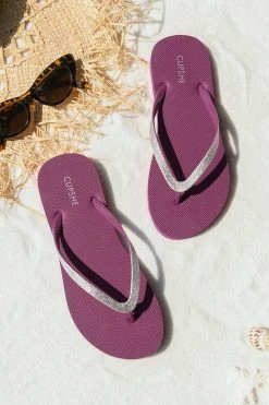 Budget π Cupshe Mulberry Fuchsia Flip Flops β