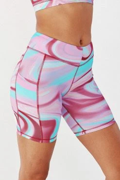 Flash Sale ✔️ Cupshe Amor Abstract Print Elastic Waisted Bike Shorts 👏 -Cupshe Online Shop USN0019EP 3