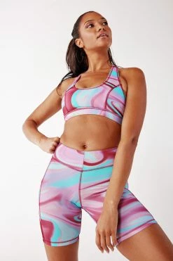 Flash Sale ✔️ Cupshe Amor Abstract Print Elastic Waisted Bike Shorts 👏 -Cupshe Online Shop USN0019EP 4