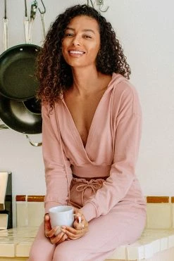 Coupon 👏 Cupshe Sweet Dreams Drawstring Decor Crop Hoodie ❤️