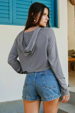 Deals 💯 Cupshe Fantasy Cut-out Front Hoodie 😀 -Cupshe Online Shop WSN0012BG 2