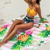 Top 10 💯 Cupshe Floral and Pineapple Round Beach Blanket 🔥